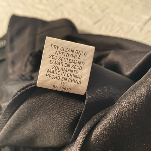 Anne Klein 100% Silk Wide Leg Drawstring Black Pants NWT - 18W - Picture 5 of 13